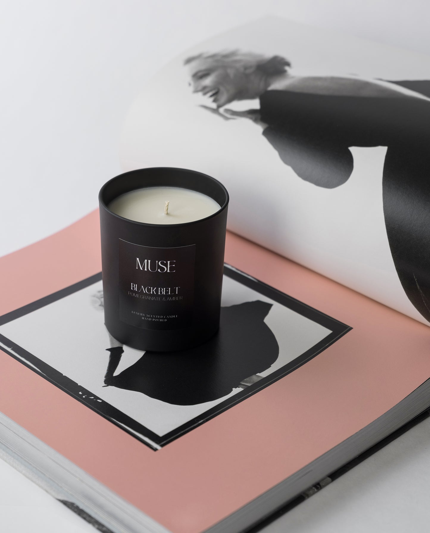 Black Belt Luxury Candle - POMEGRANATE & AMBER - 300ml - Muse Body Shape Boutique