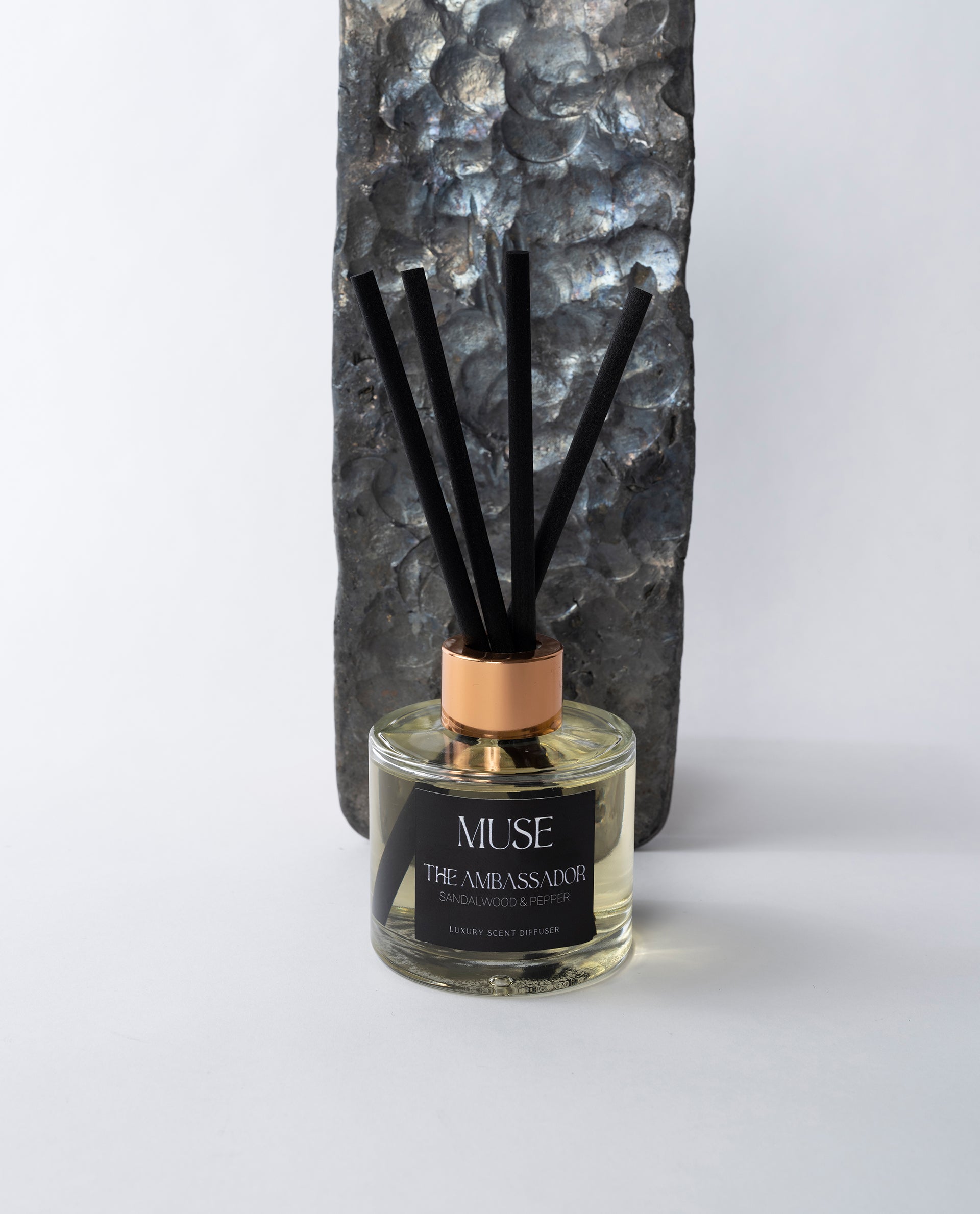 The Ambassador Luxury Room Diffuser - SANDALWOOD &PEPPER - 100ml - Muse Body Shape Boutique